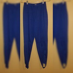 Blue Elastic Waist Stirrup Pants